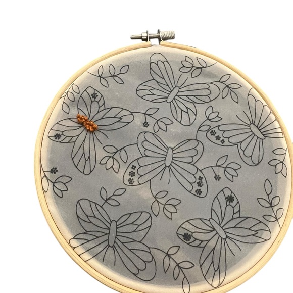 2 Loops & Threads Craft Kits Sunrise Punch Needle Kit Butterfly Embroidery Kit - Picture 2 of 10